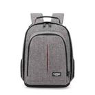 Small Waterproof Camera Backpack Shoulders SLR Camera Bag(Grey) - 1