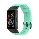 For Honor Band 7 Solid Color Silicone Watch Band(Blue) - 1