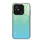 For Xiaomi Redmi 12C Gradient Color Glass Phone Case(Green Cyan) - 1