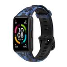 For Honor Band 7 Silicone Watch Band(Camouflage Blue) - 1