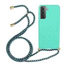 For Samsung Galaxy S23 FE 5G Wheat Straw Material + TPU Phone Case with Lanyard(Green) - 1