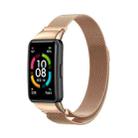 For Honor Band 7 Milan Magnetic Metal Watch Band(Rose Gold) - 1