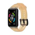 For Honor Band 7 Transparent TPU Watch Band(Orange) - 1