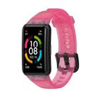 For Honor Band 7 Transparent TPU Watch Band(Rose Red) - 1