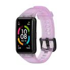 For Honor Band 7 Transparent TPU Watch Band(Purple) - 1
