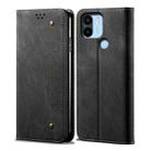 For Xiaomi Poco C50 Denim Texture Leather Phone Case(Black) - 1