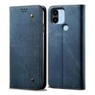 For Xiaomi Poco C50 Denim Texture Leather Phone Case(Blue) - 1