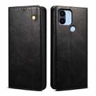 For Xiaomi Poco C50 Oil Wax Crazy Horse Texture Leather Phone Case(Black) - 1