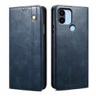 For Xiaomi Poco C50 Oil Wax Crazy Horse Texture Leather Phone Case(Blue) - 1