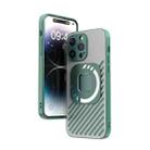 For iPhone 14 Pro R-JUST Square Round Mirror PC+TPU Phone Case(Green) - 1