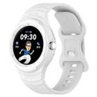 For Google Pixel Watch Leather Texture Silicone Integrated Watch Band(White) - 1