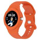 For Google Pixel Watch Leather Texture Silicone Integrated Watch Band(Orange) - 1