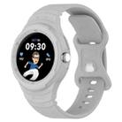 For Google Pixel Watch Leather Texture Silicone Integrated Watch Band(Light Grey) - 1
