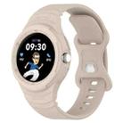 For Google Pixel Watch Leather Texture Silicone Integrated Watch Band(Ivory White) - 1