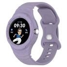 For Google Pixel Watch Leather Texture Silicone Integrated Watch Band(Purple) - 1