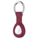 For AirTag Shockproof Anti-scratch Silicone Protective Case(Wine Red) - 1