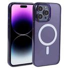 For iPhone 14 Pro Max GEBEI MagSafe Magnetic Transparent Phone Case (Purple) - 1