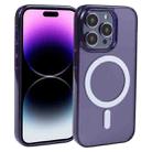 For iPhone 14 Pro GEBEI MagSafe Magnetic Transparent Phone Case (Purple) - 1