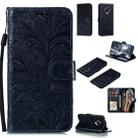 For Xiaomi Redmi K30 Pro Lace Flower Embossing Pattern Horizontal Flip Leather Case , with Holder & Card Slots & Wallet & Photo Frame & Lanyard(Black) - 1