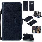 For Xiaomi Redmi Note 9 Pro Max Lace Flower Embossing Pattern Horizontal Flip Leather Case , with Holder & Card Slots & Wallet & Photo Frame & Lanyard(Black) - 1