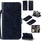 For Huawei Nova 7 Lace Flower Embossing Pattern Horizontal Flip Leather Case , with Holder & Card Slots & Wallet & Photo Frame & Lanyard(Black) - 1