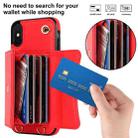 For iPhone X / XS RFID Card Slot Phone Case with Long Lanyard(Red) - 2