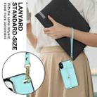 For iPhone XS Max RFID Card Slot Phone Case with Long Lanyard(Mint Green) - 4