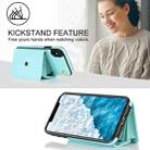 For iPhone XS Max RFID Card Slot Phone Case with Long Lanyard(Mint Green) - 5