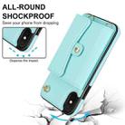 For iPhone XS Max RFID Card Slot Phone Case with Long Lanyard(Mint Green) - 6