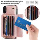For iPhone XS Max RFID Card Slot Phone Case with Long Lanyard(Rose Gold) - 2