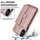 For iPhone XS Max RFID Card Slot Phone Case with Long Lanyard(Rose Gold) - 6