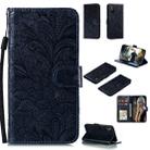 For Huawei Honor 30S Lace Flower Embossing Pattern Horizontal Flip Leather Case , with Holder & Card Slots & Wallet & Photo Frame & Lanyard(Black) - 1