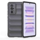 For Xiaomi Redmi K60 Pro Magic Shield TPU + Flannel Phone Case(Dark Grey) - 1
