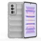 For Xiaomi Redmi K60 Pro Magic Shield TPU + Flannel Phone Case(Grey) - 1
