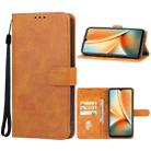 For vivo Y100 Leather Phone Case(Brown) - 1