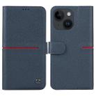 For iPhone 14 Plus GEBEI Top-grain Horizontal Flip Leather Phone Case(Blue) - 1