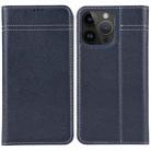 For iPhone 14 Pro GEBEI Top-grain Horizontal Flip Leather Phone Case(Blue) - 1