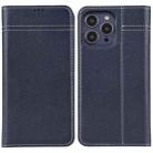 For iPhone 13 Pro Max GEBEI Top-grain Horizontal Flip Leather Phone Case(Blue) - 1