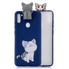For Galaxy A11 Cartoon Shockproof TPU Protective Case with Holder(Licking Cat) - 1