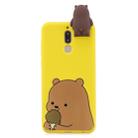 For Xiaomi Redmi 8 Cartoon Shockproof TPU Protective Case with Holder(Bracket Brown Bear) - 1