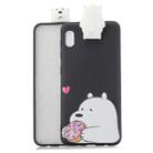 For Galaxy A01 Cartoon Shockproof TPU Protective Case with Holder(Big White Bear) - 1