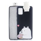 For Galaxy A41 Cartoon Shockproof TPU Protective Case with Holder(Big White Bear) - 1