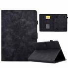 For 8 inch Tablets Peony Butterfly Embossed Leather Tablet Case(Black) - 1