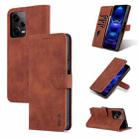 For Xiaomi Redmi Note 12 5G Global / China / Poco X5 AZNS Skin Feel Calf Texture Flip Leather Phone Case(Brown) - 1