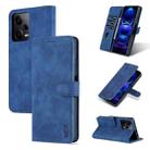 For Xiaomi Redmi Note 12 Pro 5G Global / China / Note 12 Pro 5G Speed / Poco X5 Pro AZNS Skin Feel Calf Texture Flip Leather Phone Case(Blue) - 1