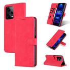 For Xiaomi Redmi Note 12 Pro+ 5G Global / China / Note 12 Explorer AZNS Skin Feel Calf Texture Flip Leather Phone Case(Red) - 1
