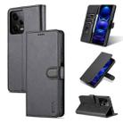 For Xiaomi Redmi Note 12 Pro+ 5G Global / China / Note 12 Explorer AZNS Skin Feel Calf Texture Flip Leather Phone Case(Black) - 1