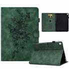 Peony Butterfly Embossed Leather Smart Tablet Case For iPad 10.2 2020/2019 / Air 10.5 2019(Green) - 1