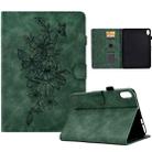 Peony Butterfly Embossed Leather Smart Tablet Case For iPad mini 6(Green) - 1