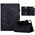 Peony Butterfly Embossed Leather Smart Tablet Case For iPad Pro 11 2020/2018 / Air 10.9 2020(Black) - 1